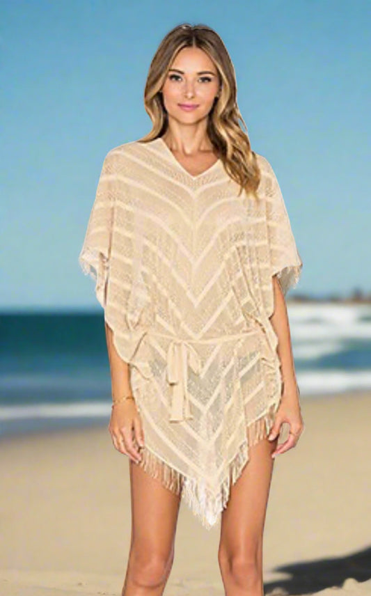 NWT - PQ - Riviera Poncho Coverup O/S