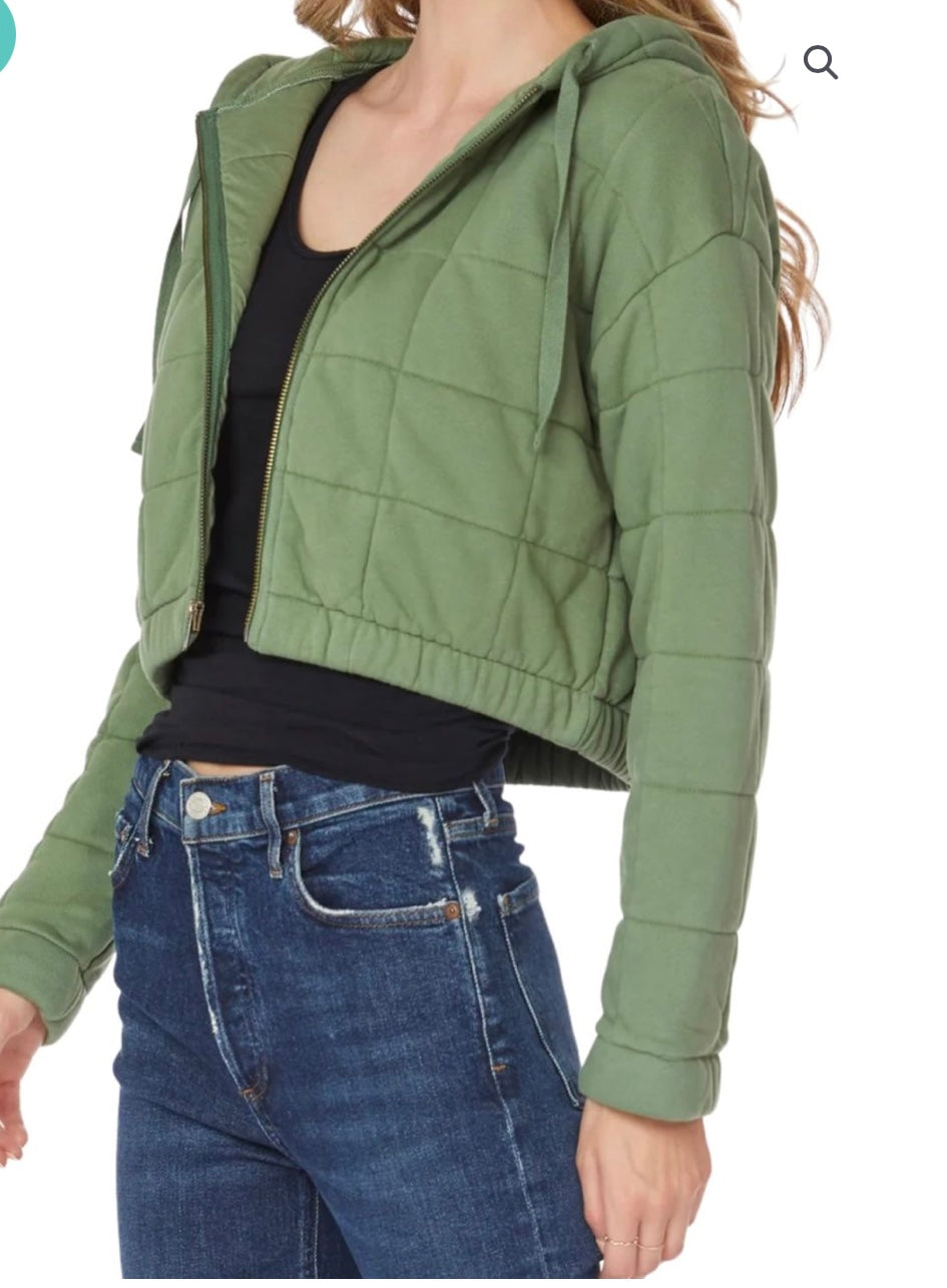 NWT - Bobi Los Angeles Quilted Cropped Jacket