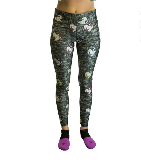 NWT - Terez - Heathered Heart Leggings