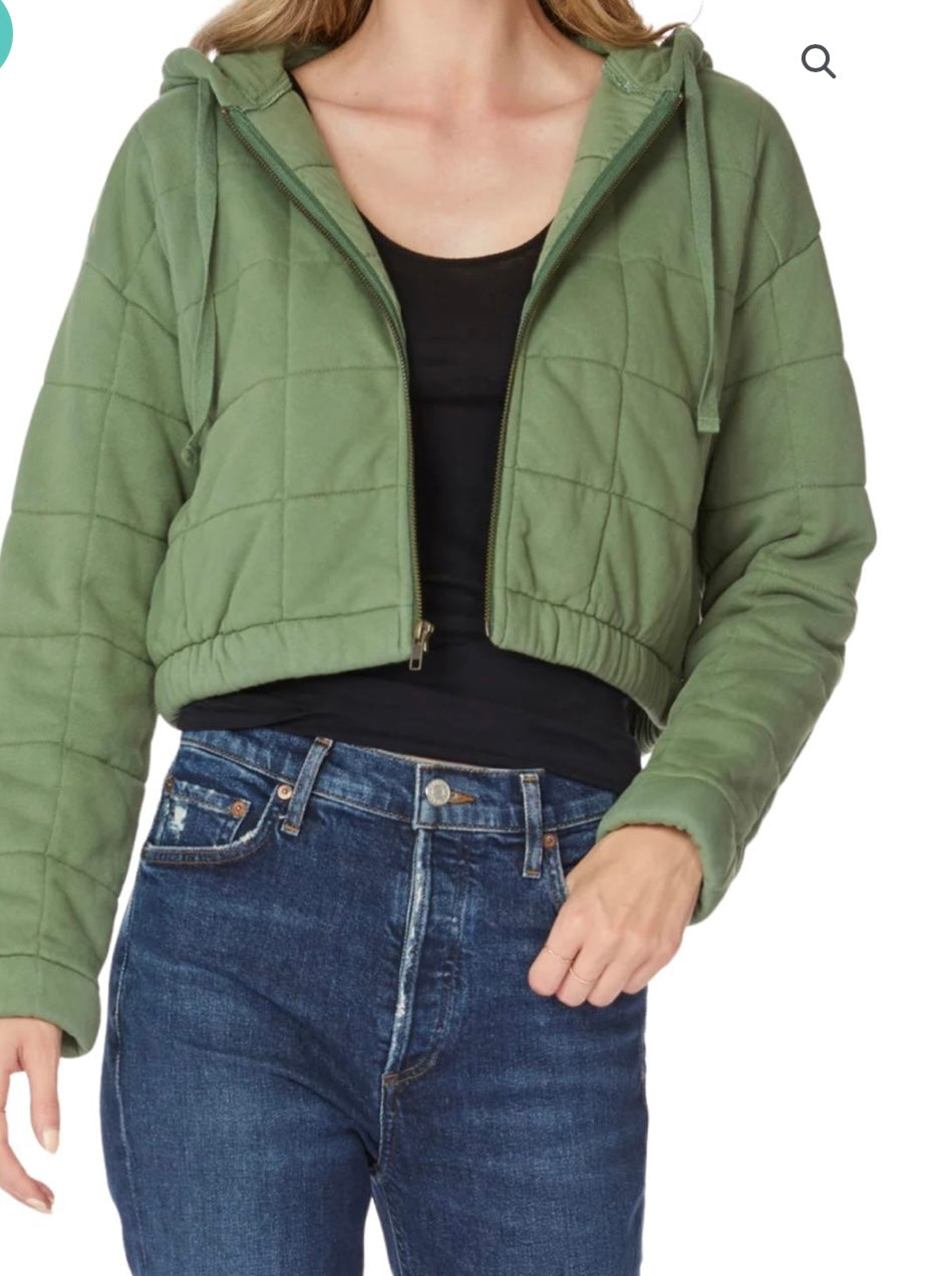 NWT - Bobi Los Angeles Quilted Cropped Jacket