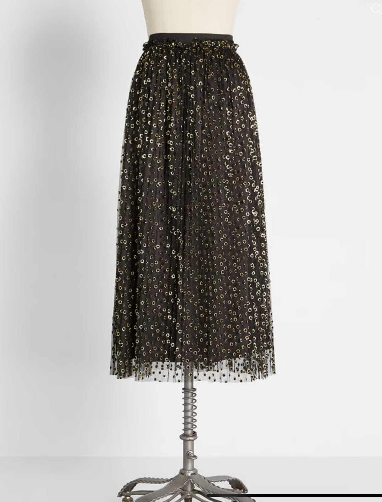 NWT - ModCloth Speckled in Gold MIDI Skirt