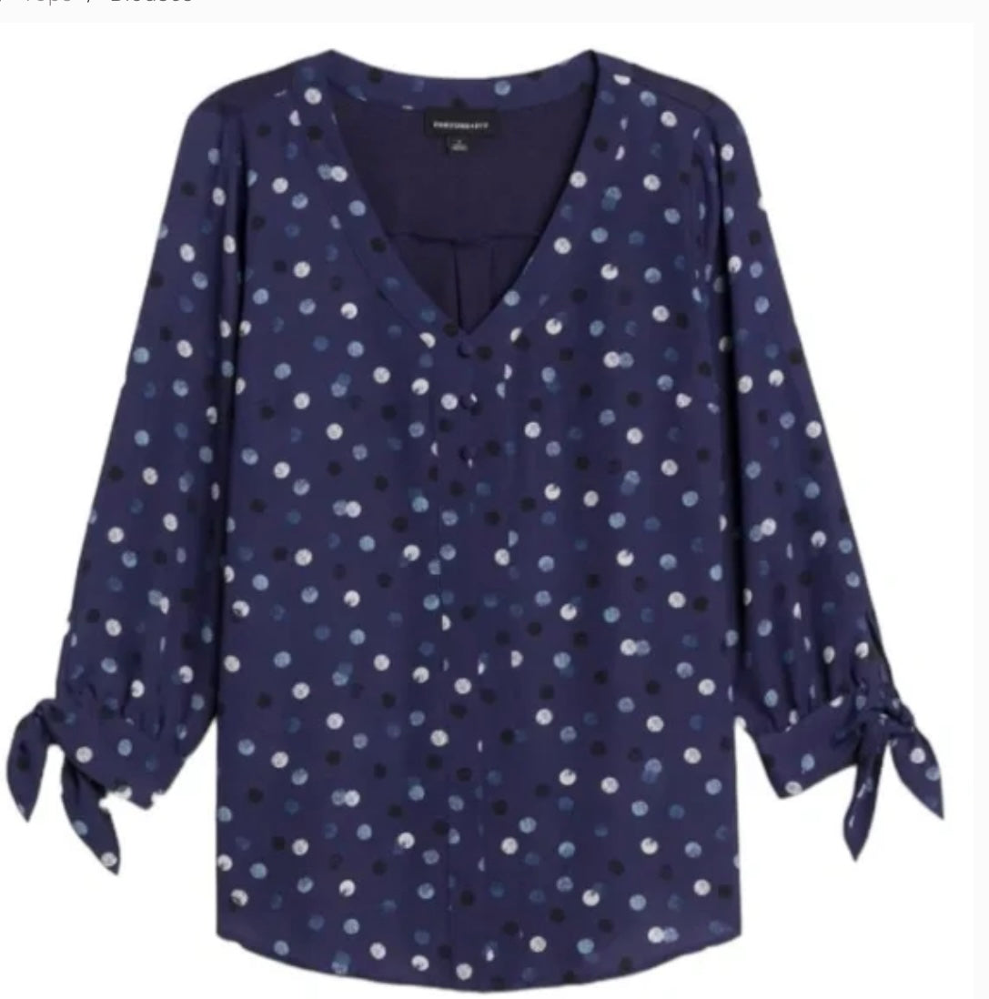 NWOT - Fortune + Ivy Polka Dot Top